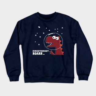 Cute Astronaut dinosaur. Crewneck Sweatshirt